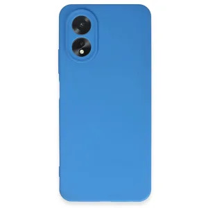 Oppo A38 Kılıf First Silikon - Mavi
