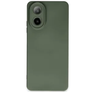 Oppo A38 Kılıf Nano İçi Kadife Silikon - Koyu Yeşil