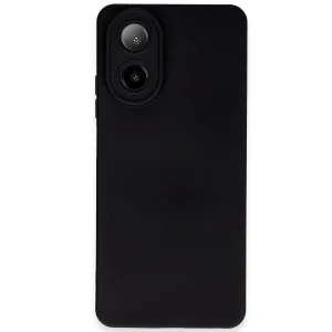 Oppo A38 Kılıf Nano İçi Kadife Silikon - Siyah