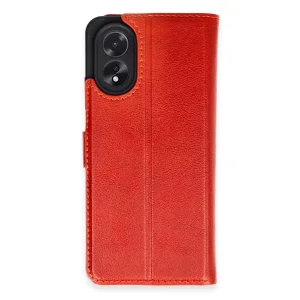 Oppo A38 Kılıf Trend S Plus Kapaklı Kılıf - Kırmızı