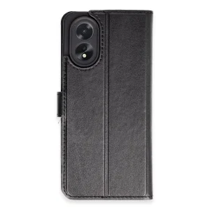 Oppo A38 Kılıf Trend S Plus Kapaklı Kılıf - Siyah