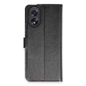 Oppo A38 Kılıf Trend S Plus Kapaklı Kılıf - Siyah