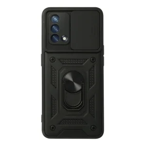 Oppo A74 4g Kılıf Pars Lens Yüzüklü Silikon - Siyah