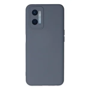 Oppo A96 Kılıf Nano İçi Kadife Silikon - Gri