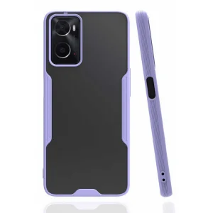 Oppo A96 Kılıf Platin Silikon - Lila