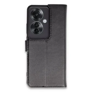 Oppo Reno 11f Kılıf Trend S Plus Kapaklı Kılıf - Siyah