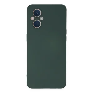 Oppo Reno 7 Lite Kılıf Nano İçi Kadife Silikon - Koyu Yeşil