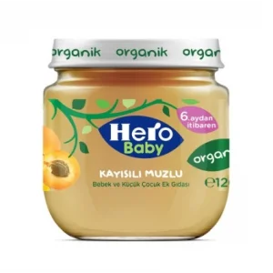 Organik Kayısı Muz Püresi Kavanoz Mama 120 Gr