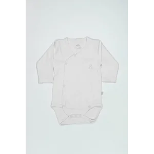 Organik Natural Basic Style Kruvaze Uzun Kol Body BS17102 Beyaz