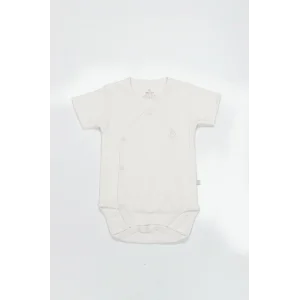 Organik Natural Basic Style Kruvaze Yarım Kol Body BS17101 Ekru
