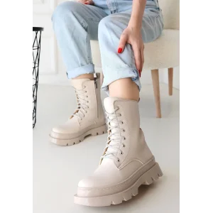 Orge Bej Cilt Bağcıklı Bot