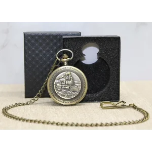 Özel Kutulu Tren Temalı Köstekli Saat Alk4670