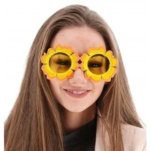 Papatya Şekilli Turuncu Sarı Hawaii Parti Gözlüğü