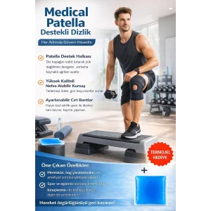 Patella Destek Halkalı Nefes Alabilir Dizlik Menisküs Günlük Kullanım ve Egzersiz İçin