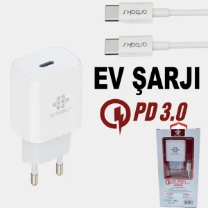 PD QC3 / 18W TYPE-C To TYPE-C Şarj Aleti Arbaks ARB-017