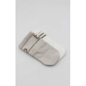 Penye Kaymaz Soket Çorap 2li 10144 Taş Ekru