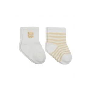 Penye Soket Çorap 2li 10139 Ekru Somon