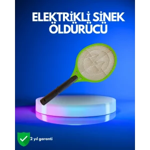 Pil ile Çalışan Elektrikli Sivrisinek Raketi | Kimyasal İçermeyen Hijyenik Çözüm
