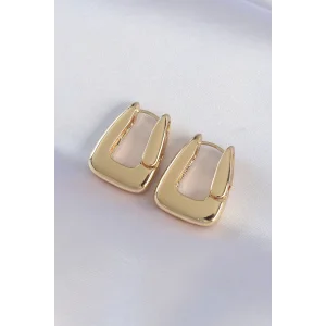 Pirinç Gold Renk Kalın Küpe
