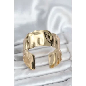 Pirinç Gold Renk Levha Model Kadın Bileklik