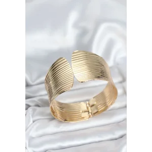 Pirinç Gold Renk Levha Model Kadın Bileklik