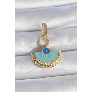 Pirinç Gold Renk Nazar Boncuklu Ajda Charm