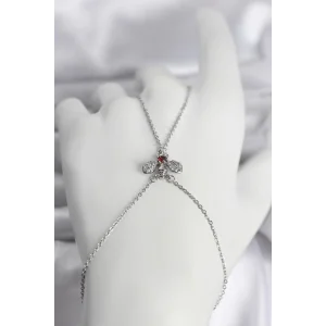 Pirinç Gümüş Renk Sinek Model Kadın Şahmeran