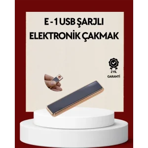 Plazma Ark Teknolojili Elektrikli Çakmak – Dokunmatik, LED Göstergeli, Şarj Edilebilir