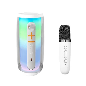 Pluse 6 Mikrofonlu Rgb Kablosuz Hoparlör - Beyaz