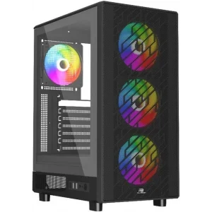 POWERBOOST PB-A700B 750W 80 + BRONZE MESH ÖN PANEL 4XRAINBOW FAN+USB3.0 GAMING ATX KASA SIYAH