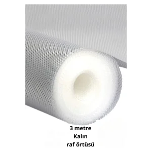 Premium 3 Metre Pıtırcıklı Kaydırmaz Şeffaf Raf Örtüsü Halı Kaydırmaz 45 CmX3M Kalın Kaliteli Folyo