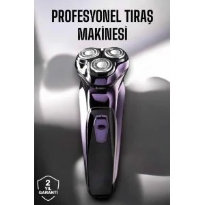 Profesyonel Şarjlı Saç ve Sakal Tıraş Makinesi Hassas Kesim