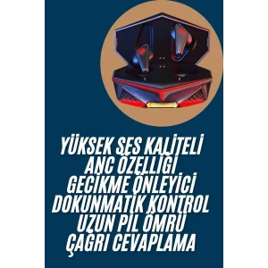 Profesyonel TWS Işıklı Kablosuz Bluetooth Kulaklık Oyuncu Kulaklığı