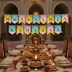 Ramazan Renkli Banner Süs - Hoşgeldin Ramazan