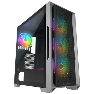 RAMPAGE RADIANT V1 TEMPERLİ CAM+MESH 4xARGB FAN+HUB E-ATX EXCLUSIVE GAMING KASA SIYAH