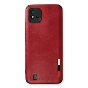 Realme C11 2021 Kılıf Loop Deri Silikon - Kırmızı