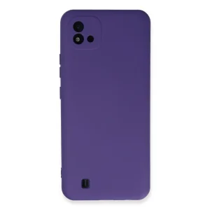 Realme C11 2021 Kılıf Nano İçi Kadife Silikon - Mor
