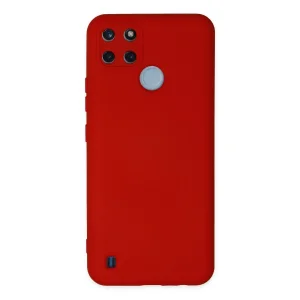 Realme C25y Kılıf Nano İçi Kadife Silikon - Kırmızı