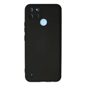 Realme C25y Kılıf Nano İçi Kadife Silikon - Siyah