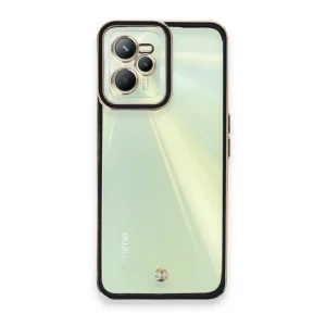 Realme C35 Kılıf Liva Lens Silikon - Siyah