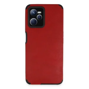 Realme C35 Kılıf Loop Deri Silikon - Kırmızı