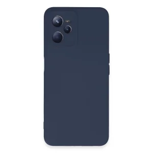 Realme C35 Kılıf Nano İçi Kadife Silikon - Lacivert