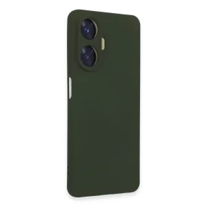 Realme C55 Kılıf Nano İçi Kadife Silikon - Koyu Yeşil