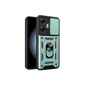 Realme C55 Kılıf Pars Lens Yüzüklü Silikon - Yeşil