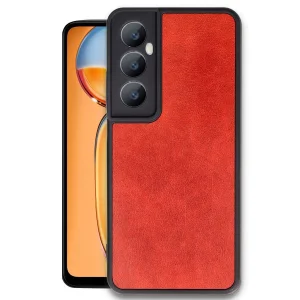 Realme C65 Kılıf Aras Deri Kapak - Kırmızı