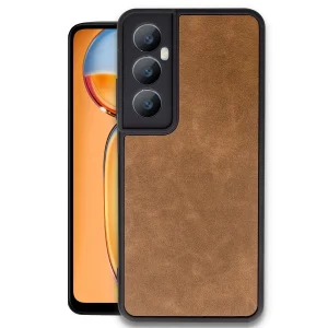 Realme C65 Kılıf Aras Deri Kapak - Taba