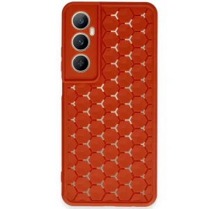 Realme C65 Kılıf Petek Silikon Kapak - Kırmızı