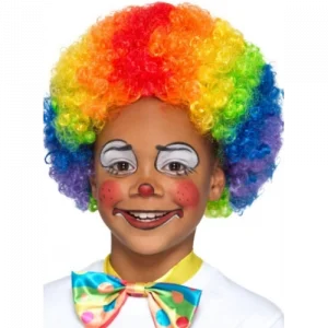 Rengarenk Kıvırcık Afro Peruk Bonus Saç