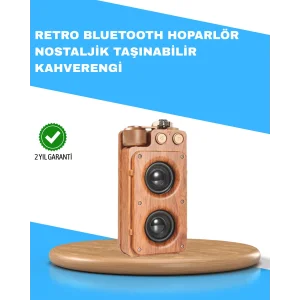 Retro Radyo Tasarım Bluetooth Hoparlör 1800mAh Uzun Çalma Süresi