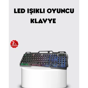 RGB Aydınlatmalı Klavye Mouse Seti – USB Bağlantılı, Türkçe Q, Ayarlanabilir DPI, Ergonomik Yapı